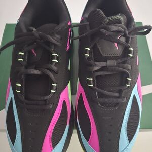 Puma Men's Sneakers - Black, Pink, and Blue